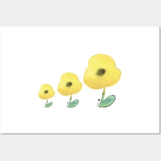 yellow poppies dance Posters and Art